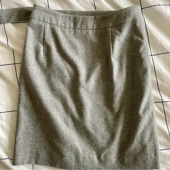 Grey wool blend skirt - Picture 5 of 7
